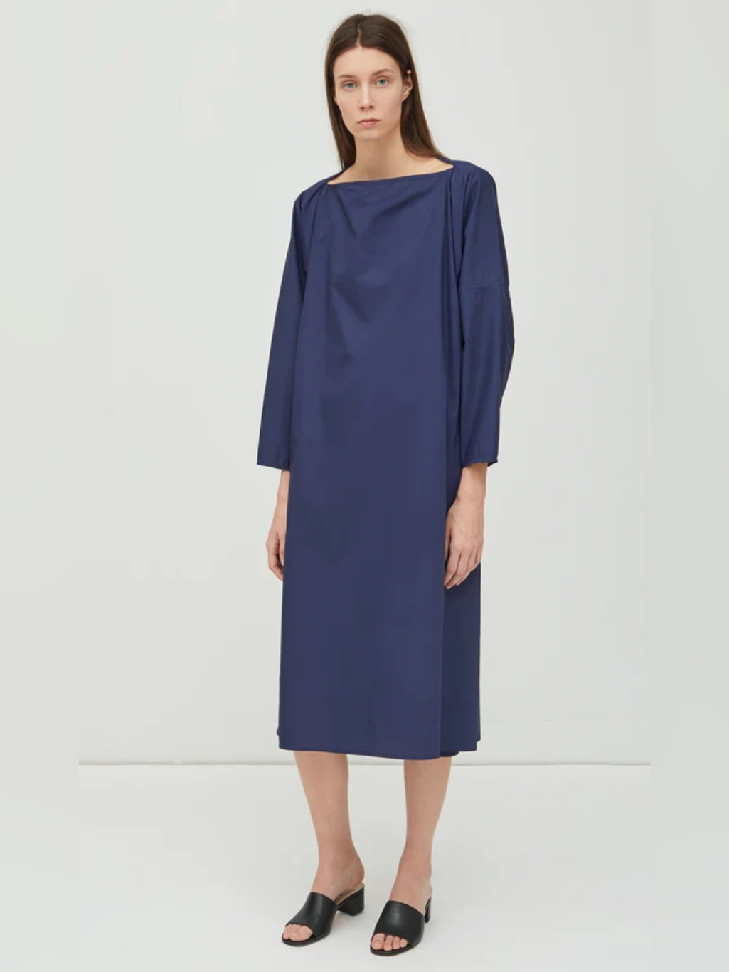 Sofie D'hoore Navy Bateau-Neck Midi Dress